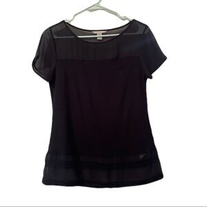 Banana Republic Size Small Sheer Neckline Black